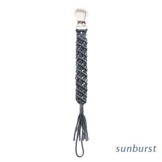 sunb - chupete de algodón trenzado vintage para niños y niñas, diseño moderno unisex