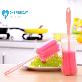1pc Rasndom Color esponja cepillo para botella de vino botella de vidrio herramienta de cocina cepillo de limpieza 25 cm para H3N1