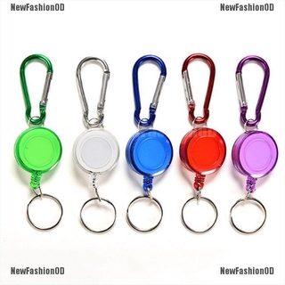 NewFashionOD 1Pcs Colourful Retractable Strap Carabiner Clips Card Label Key Chain Fancy Gift