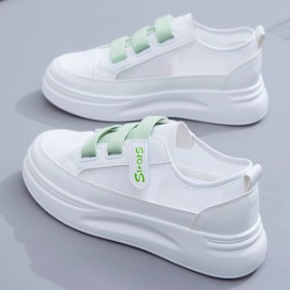 Zapatos de lona zapatos blancos zapatos de las mujeres zapatos 2021 verano nuevo estilo de malla transpirable Velcro todo-partido deportes red zapatos primavera y otoño delgado zapatillas de deporte