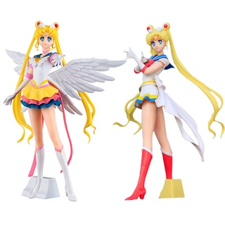 Nueva figura Sailor Moon Glitter Glamours Eternal Sailor Moon colección de acción modelo de juguete Anime figura juguetes para niños
