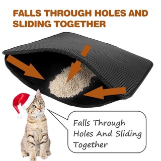 alfombrilla de arena eva de doble capa impermeable para gatos, alfombrilla para mascotas