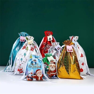 MANTENER 1/10pcs Cajas de regalos Cordón Favores de la boda Papá Noel Bolsas de regalo de Navidad Grande Bolsas de embalaje de galletas Paquete de pastel Regalo de los niños Bolsa para envolver caramelos Etiqueta Caja de regalo (6)