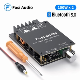 fosi audio bluetooth 5.0 tpa3116d2 digital amplificador de potencia placa 100w hifi estéreo aux audio subwoofer amplificador mudule