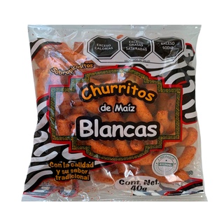 Churritos de Maiz Blancas con Chile 5 piezas