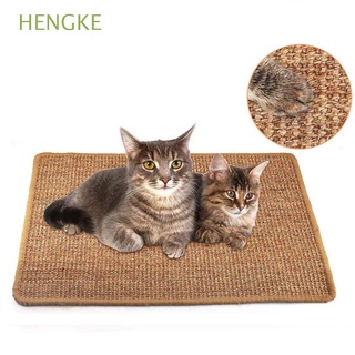 HENGKE 1 PC Almohadilla para rascar gato Sisal natural Suministros para gatos Estera de sisal Guardia para gatos pequeños Alfombras Durable Mueble Garras abrasivas Productos para mascotas