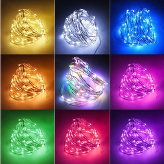 Luces Led de hadas de 1M/luces de hadas de hadas USB de plata/luces impermeables/luces sumergibles para interiores/exteriores