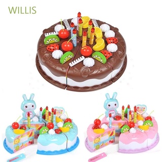 Willis 37pcs fruta corte juguete interactivo pastel juego de cumpleaños vajilla pretender juego de simulación de alimentos educativos tareas domésticas bebé niños juguetes de cocina/Multicolor (1)
