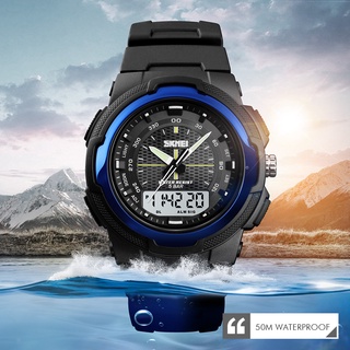[-FENGSIR-] SKMEI Waterproof Alarm Date Sport Analog Digital LED Backlight Wrist Watch