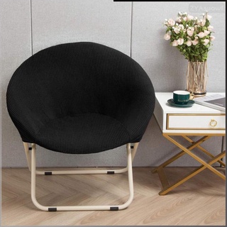 Jacquard Saucer Chair Slipcover Anti-Slip Stretchable Polyester Moon Chair Cover for Adults Home Hotel Living Room