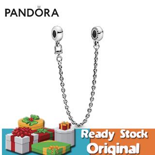 PANDORA Charm Me Gel de sílice cadena de seguridad cadena de decoración pulsera accesorios de moda plata 925 Charm mujeres Gelang regalo
