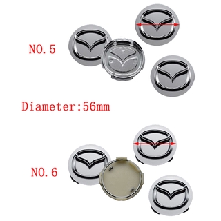 4 unids/set emblema de coche rueda hub cubierta central tapas para mazda 3 5 6 323 626 cx30 auto insignia neumático cubo tapas accesorios (4)