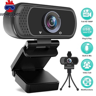 1080p HD gran ángulo USB Webcam con micrófono Web Cam para ordenador PC portátil conferencia cámara Web