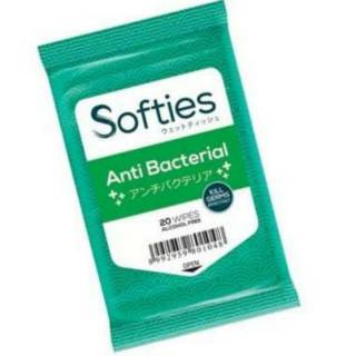Anti bacterias húmedas Tisue VIRUS de la encía antiséptico SOFTIES contenido 20 hoja ANTI bacterias