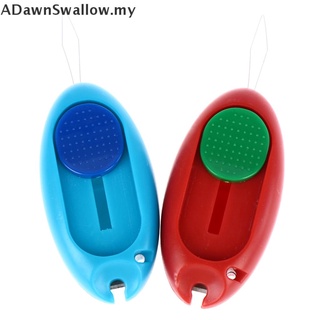 Aadawnswallow: 1 pza 2 en 1 portátil para agujas de mano enhebrador de costura con cortador de hilos MY