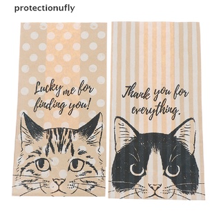 pfmx 10 bolsas de papel kraft de regalo de galletas de caramelo bolsas de papel regalo embalaje gato patrón gloria (2)