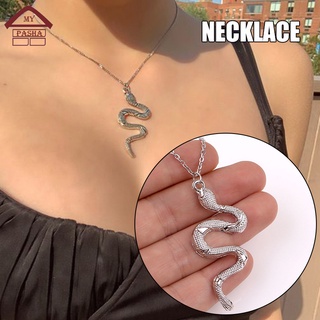 Collar con colgante en forma de serpiente de metal Simple moda diario gargantilla joyería regalos para hombres y mujeres