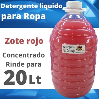 Detergente liquido para ropa Sote Rojo Concentrado para 20 litros Plim33