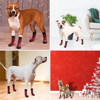 Calcetines De Navidad Para Perros/Cálidos Con Parte Inferior Antideslizante Algodón/Suministros Para Cachorro/Mascota C1P6 (7)