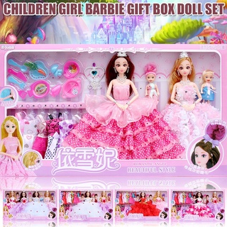 Barbies Gift Box Doll Set Princess Children Girl Toy for School Gift Children's Day Gift