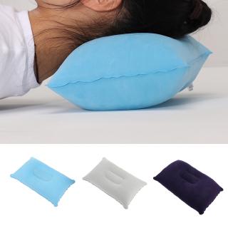 almohada inflable portátil ultraligera de pvc para viaje, cojín de aire de nylon para dormir