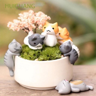huiguang dibujos animados perezoso gatos decoraciones figuritas micro paisaje jardín lindo color aleatorio hogar para gatito paisaje