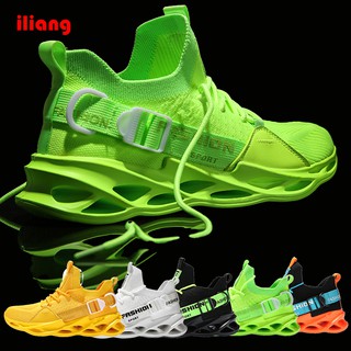 Nuevo de los hombres de la moda zapatillas de deporte transpirable cómodo antideslizante zapatos ligeros zapatos de tenis fluorescentes zapatos