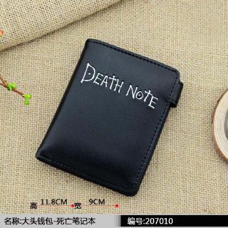 Anime Death Note cartera de cuero de la PU Anime corto botón monedero