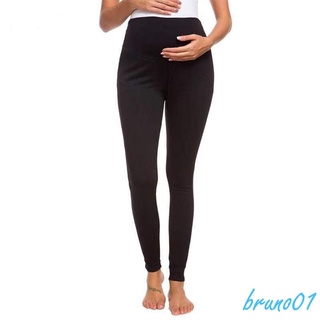 ❈Hf★Leggings de maternidad de Color sólido, pantalones casuales elásticos para salón (negro, gris claro, gris oscuro)