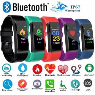 Pulsera Inteligente 115 Plus con Bluetooth Rastreador de ejercicio/Monitor de ritmo cardiaco pantalla a color (1)