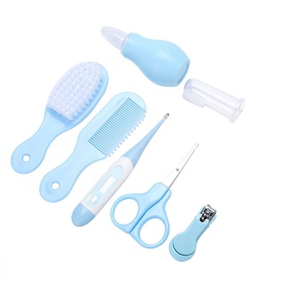 kunjian niños cuidado del bebé bebé clipper peine de pelo cepillo de dientes bebé kit de cuidado de la salud nariz limpiador moda material de seguridad termómetro/multicolor (2)
