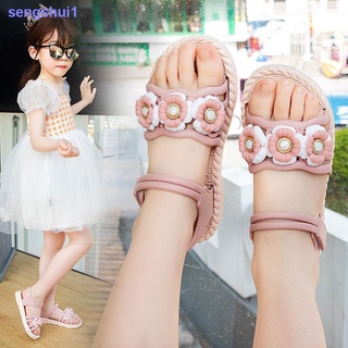 nuevo 2021 sandalias de verano coreano de moda flor de dedo abierto princesa sandalias antideslizantes de fondo suave zapatos de playa sandalias de las mujeres