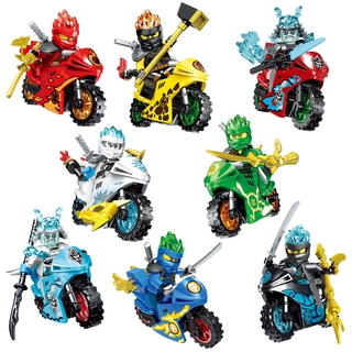 1pc Ninjago Cool Motorcycle With Weapons Small Building Blocks Mini Figure Toys Send By Random (2)
