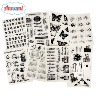 Annami - sellos de mariposa para manualidades, diseño de plantas, café, diseño de recortes