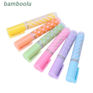 boo 6 pzs mini marcadores/marcadores fluorescentes de rayas/lápiz de dibujo/pintura (1)