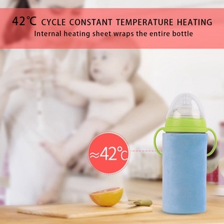 usb biberón calentador portátil de viaje calentador de leche bebé biberón caliente cubierta termostato