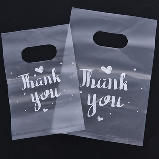 [Woyao] 100 bolsas de plástico de agradecimiento para regalo de boda, bolsas de caramelo, bolsas de compras
