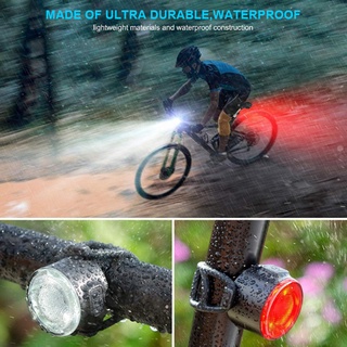 Luces de bicicleta delantera y trasera, luces de seguridad recargables para bicicleta, conmutación/ciclismo de carretera LED faros y luz trasera -