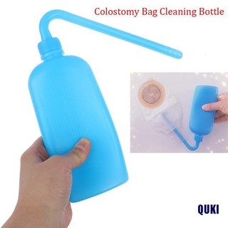 (QUKI) 300ml higiene femenina limpieza colostomía bolsa de plástico botella de lavado Ostomy bolsas