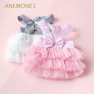 Anemone1 encaje rayado de encaje Para mascotas pequeños Bowknot Primavera/otoño ropa Para perros falda de mascotas ropa/Multicolor
