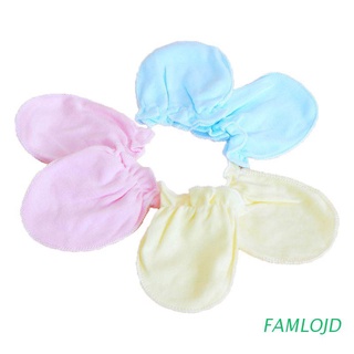 FAMLOJD 3Pair Baby Anti Scratching Soft Cotton Gloves Newborn Protection Face Scratch Mittens Infant Handguard Supplies