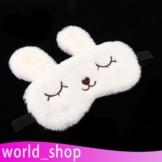 [worldshop] lindo conejo de felpa para dormir máscara de ojos sombra de ojos conejo cubierta de ojos