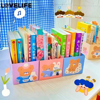 [Student Dormitory Paper Files Books Storage Box][Children Book Stand Holder Rack ][Double Layer Cartoon Bear Storage Box]