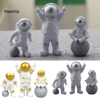 [f-ship] 3 piezas decoración de tarta astronauta forma decorativa pvc creativo arte spaceman figurita para sala de estudio