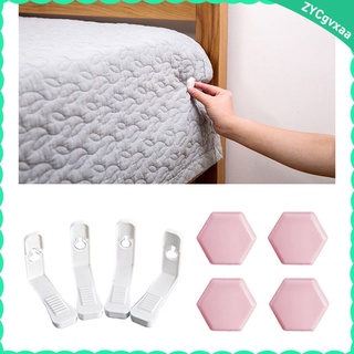 8 piezas soportes de sábana mantas de colchón clips de sujetador de edredón para mantener sus sábanas en su colchón fácil de instalar