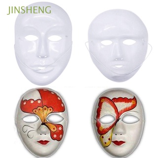 jinsheng diy mascarada protección blanca protección halloween decoración festival disfraz fiesta cubierta cara adultos para hombre femenino cara completa cosplay props