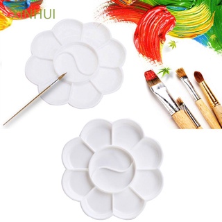 xinhui pequeña paleta de colores plástico suministros de pintura bandeja artista mini blanco arte alternativas acuarela pintura herramienta/multicolor