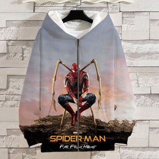 Ropa De Niño Spider Man Sudaderas Con Capucha Niña Niños Impreso 3D Casual Chamarra De Moda Streetwear Sudadera Abrigo Tops