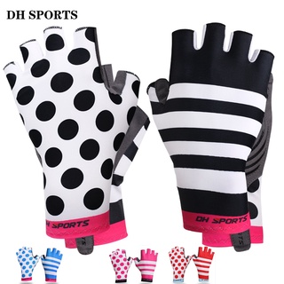 nuevo antideslizante gel almohadilla guantes de bicicleta corto medio dedo elegante guantes de ciclismo transpirable deportes al aire libre hombres mujeres guantes de bicicleta