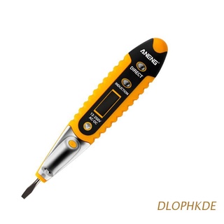 dlophkde probador de contacto pluma 12-250v ca detectores de voltaje probador medidor voltio corriente lápiz de prueba eléctrico